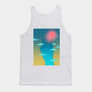 hand synthwave vaporwave Tank Top